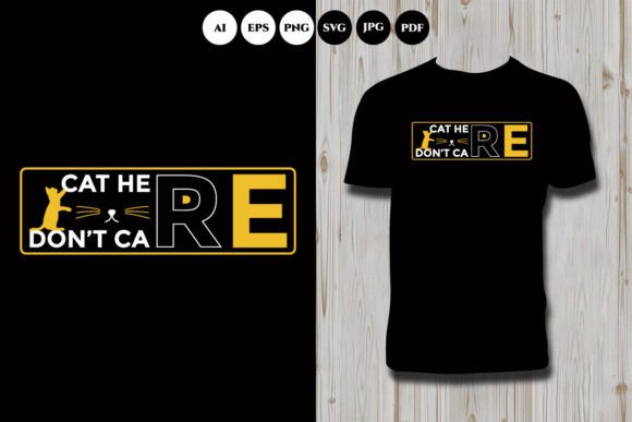 Cat Typography T Shirt Design