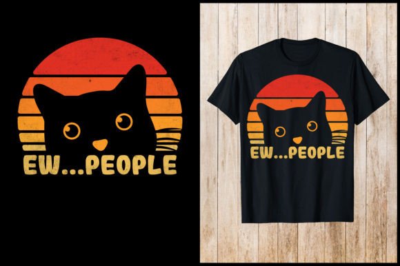 Ew People Retro Cat T-Shirt