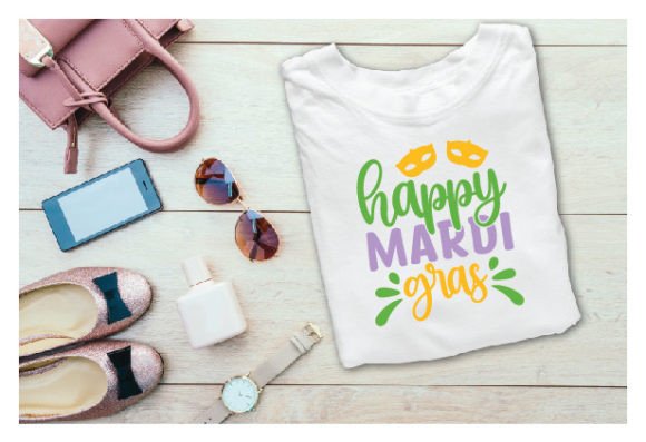 Happy Mardi Gras Embroidery Design
