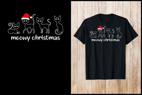 Meowy Christmas Cat Lover T-shirt