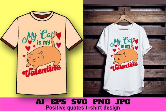 My Cat Is My Valentine SVG AI Design