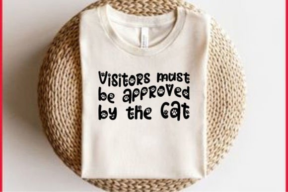 Retro Cat T-shirt Design, Visitors Must